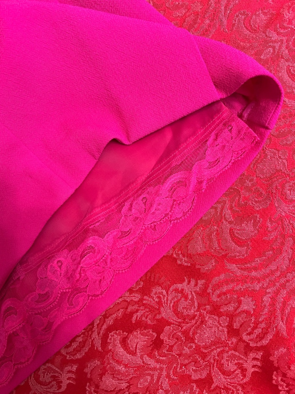 Trina Turk Hot Pink Shift Dress Women's Size 4 Sleeveless V-Neck Cocktail Career - Picture 7 of 10